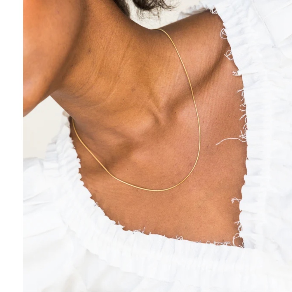 ARO Rat Tail Chain Necklace in Gold, 16”